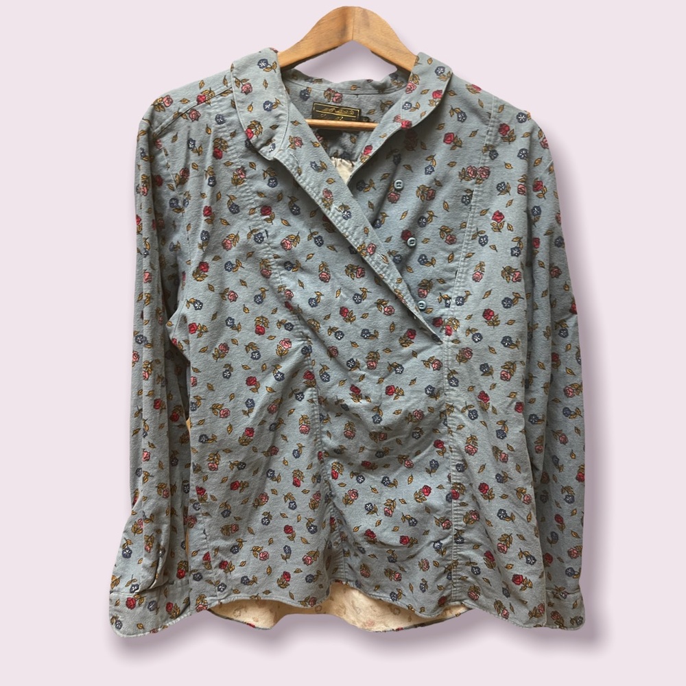Women’s Vintage Eddie Bauer Floral Long Sleeve Top Size L